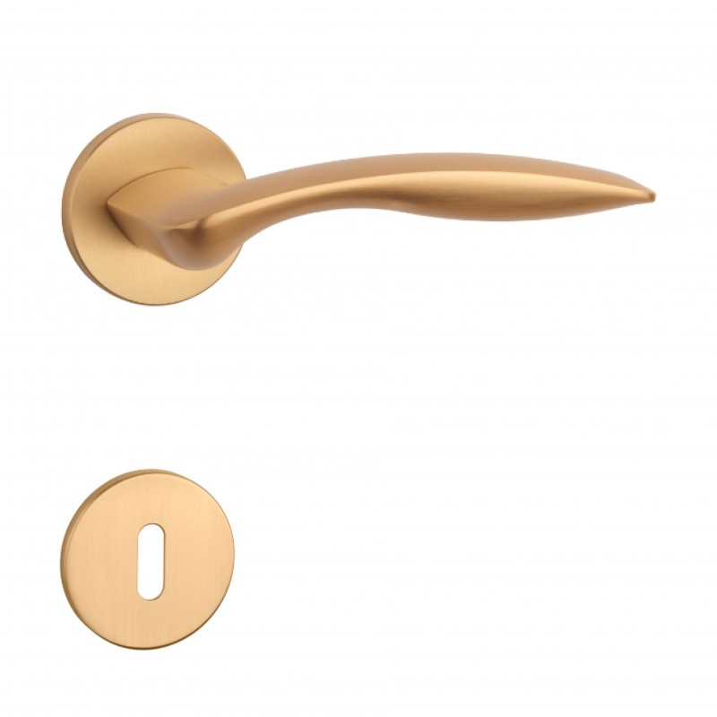 Poignée de porte Aprile AS ROBINIA R 7S KG finition doré