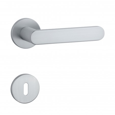 Poignée de porte Aprile AS ALORA R 7S SC finition chrome satiné