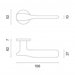 Deurklink Aprile AS ORCHIDE R 7S LC chroom uitvoering