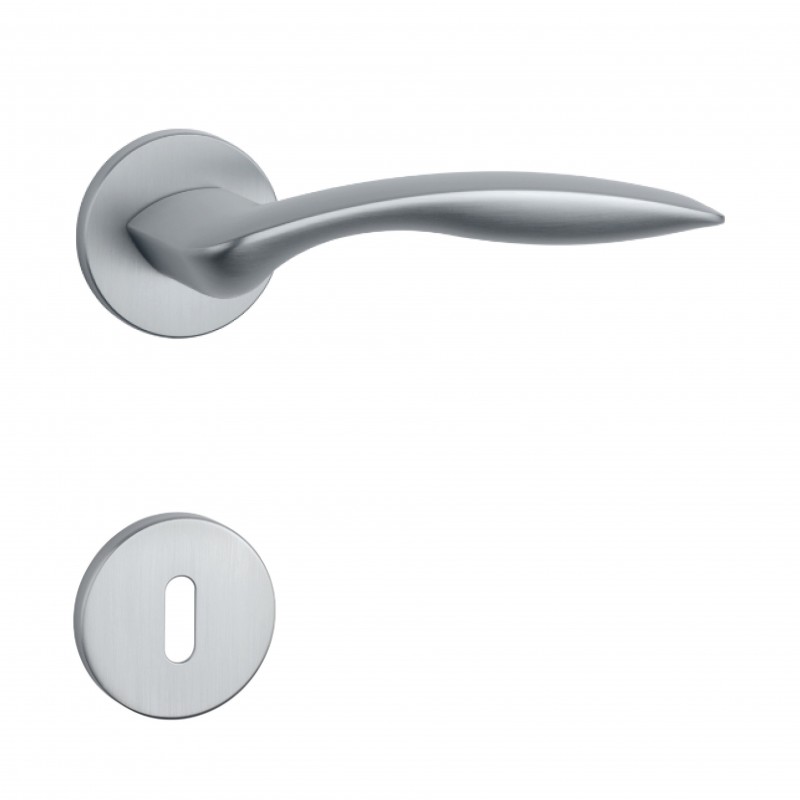 Poignée de porte Aprile AS ROBINIA R 7S SC finition chrome satiné