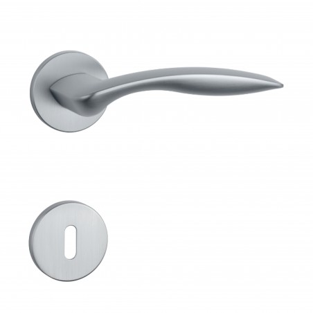 Poignée de porte Aprile AS ROBINIA R 7S SC finition chrome satiné