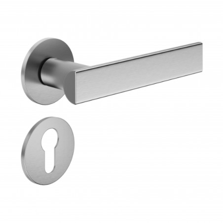 Poignée de porte Dnd AK40-OCS finition chrome satiné