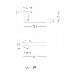 Poignée de porte Formani LB7-19 IG finition noir