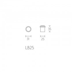 Butée de porte Formani LB25 IN finition inox brossé