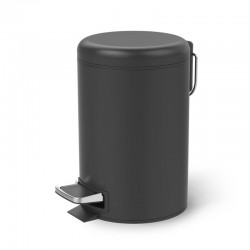 Zwarte prullenbak TE35