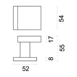Bouton de porte Pros-eco PS3574000 finition inox