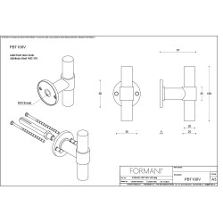 Bouton de porte Formani PBT100V IZ finition noir