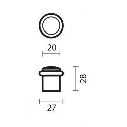 Deurstop Pros-eco 2.022.090 zwart uitvoering