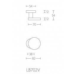 Bouton de porte Formani LB702V IN finition inox brossé