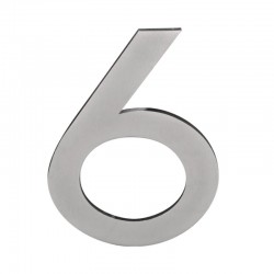 Chiffre 6 inox brossé 150mm...