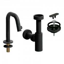 Robinet eau froide noir mat...