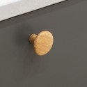 Bouton de meuble Brutus chêne clair laqué