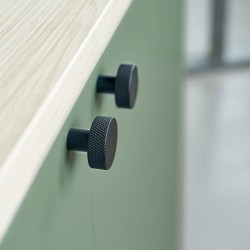 Bouton de meuble Simon noir mat