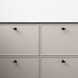 Bouton de meuble T Manor noir mat