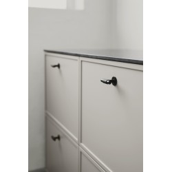 Bouton de meuble T Manor noir mat