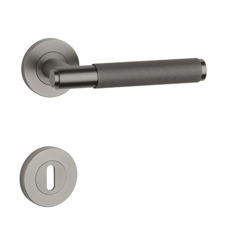Deurklink Aprile SH OVAL 1741 PRO 8MM BS PVD anthracite uitvoering