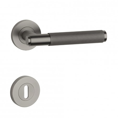 Poignée de porte Aprile SH OVAL 1741 PRO 8MM BS PVD finition anthracite
