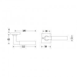 Deurklink Wallebroeck W3900.0097.46 brons uitvoering