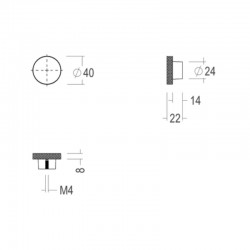 Bouton de meuble Monaco nickel mat