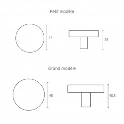 Bouton de meuble Circum chêne non traité