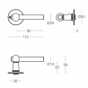 Poignée de porte Quincalux 124-R0-22-22-L0 finition doré