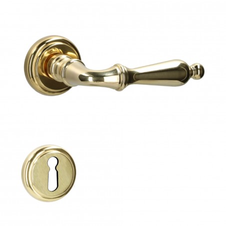 Deurklink Quincalux 324-R0-01-22 goud,messing uitvoering