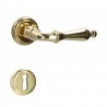Deurklink Quincalux 324-R0-01-22 goud,messing uitvoering
