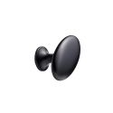 Bouton de meuble Oval simple noir mat