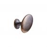 Bouton de meuble Oval simple bronze antique