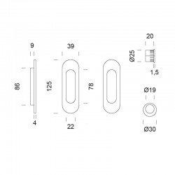 Set inzetschalen Dnd 2197/S1 OCS mat chroom uitvoering