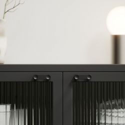 Bouton de meuble Punto noir mat