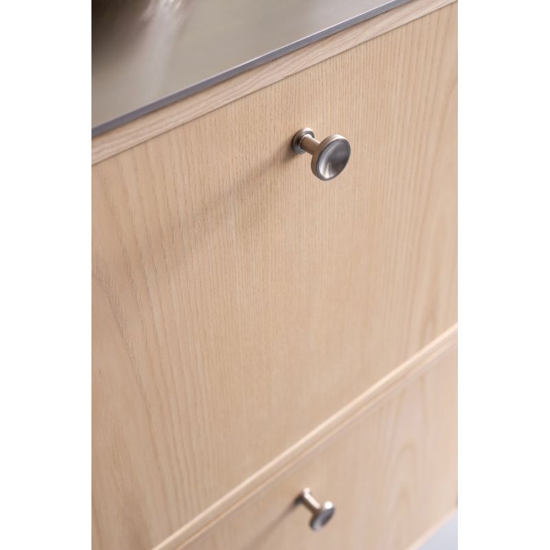 Bouton de meuble Château look inox