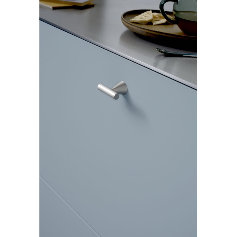 Bouton de meuble Delta inox look