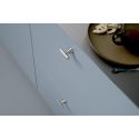 Bouton de meuble Delta inox look