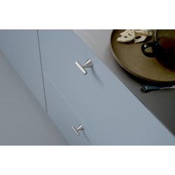 Meubelknop Delta inox look
