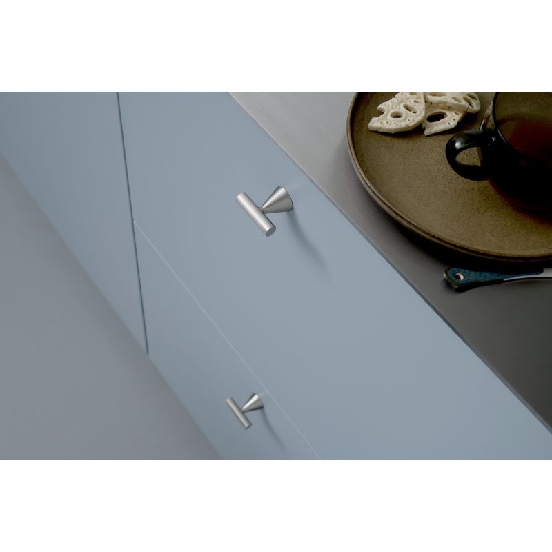 Bouton de meuble Delta inox look