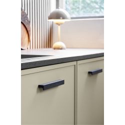 Bouton de meuble Elan noir brossé