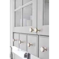 Bouton de meuble Villa round nickel poli