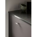 Bouton de meuble Villa T nickel poli