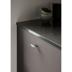 Bouton de meuble Villa T nickel poli