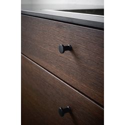 Bouton de meuble Gate noir mat