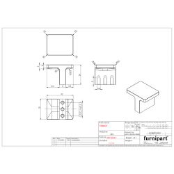 Meubelknop Transit inox look