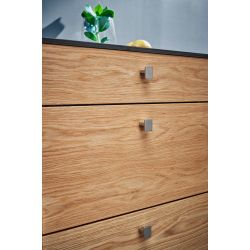 Meubelknop Transit inox look