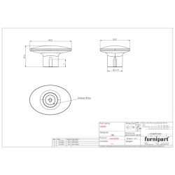 Meubelknop Dome mat zwart