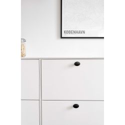 Bouton de meuble Dome noir mat