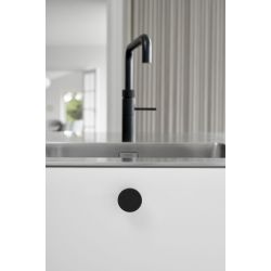 Bouton de meuble Plato noir brossé