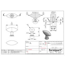 Bouton de meuble Zeppelin noir mat