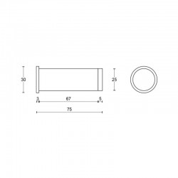 Deurstop Formani PB75 NM zwart uitvoering