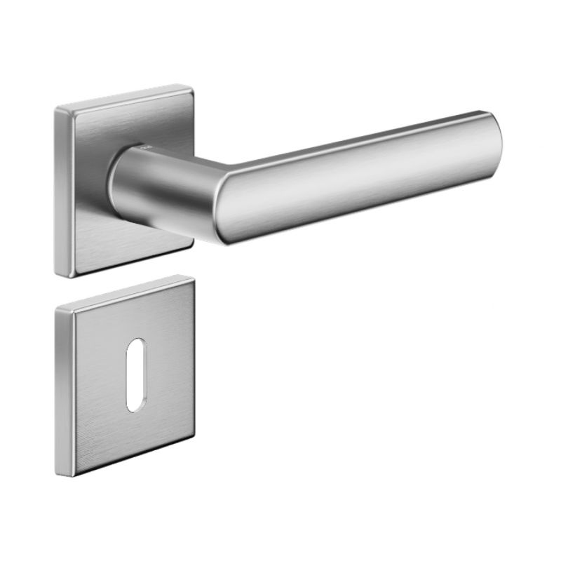 Poignée de porte Dnd LC14-ZCS finition chrome satiné