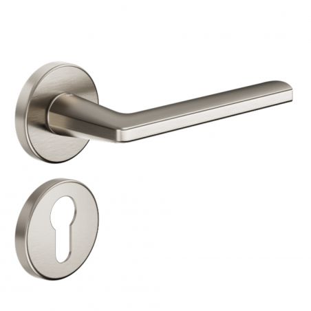 Poignée de porte Dnd LP12-ZNS finition nickel mat